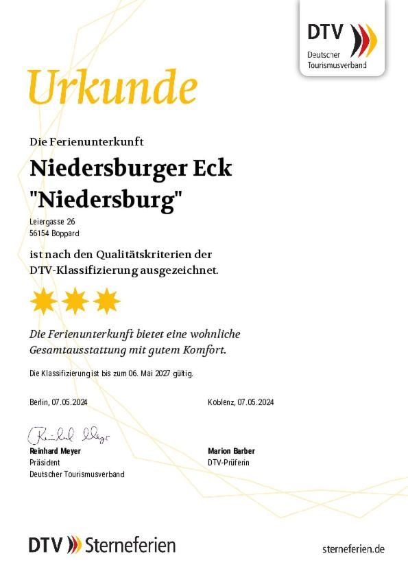 Niedersburger Eck, Wandern, Radfahren, Geniessen, Erholen Apartment Бопард Екстериор снимка