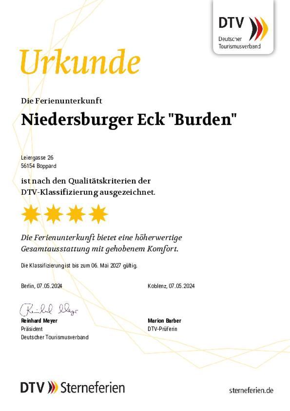 Niedersburger Eck, Wandern, Radfahren, Geniessen, Erholen Apartment Бопард Екстериор снимка